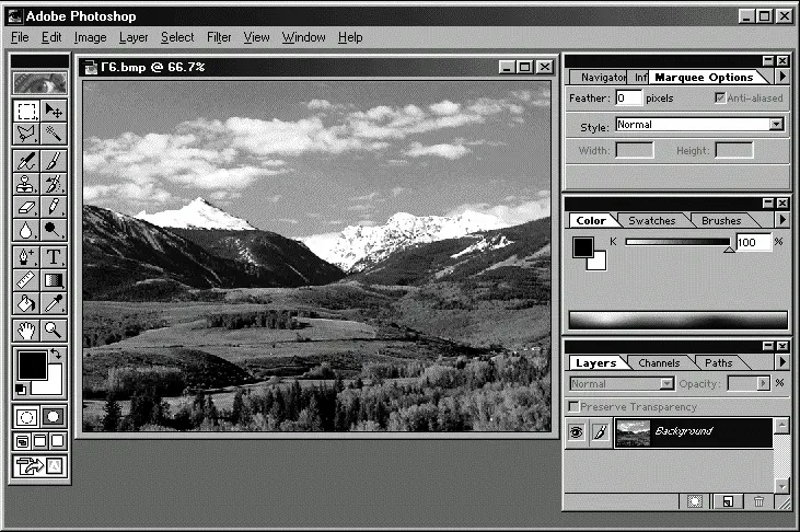 Рис Г5Рабочее окно графического редактора Adobe Photoshop ГРАФИЧЕСКИЙ - фото 31