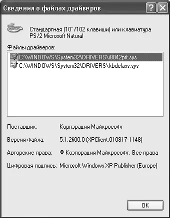 Рис 22Файлы драйверов имеющие цифровую подпись Microsoft Установка - фото 14