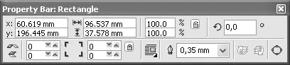 Рис 212 Панель атрибутов для класса графических объектов прямоугольник - фото 35