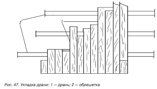 Первый ряд драни обычно делают несколько короче по сравнению с остальными - фото 52