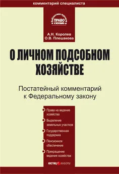 Ольга Плешакова - Комментарий к Федеральному закону «О личном подсобном хозяйстве»