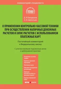 Дмитрий Кандауров - Комментарий к Федеральному закону «О применении контрольно-кассовой техники при осуществлении наличных денежных расчетов и (или) расчетов с использованием платежных карт» (постатейный)