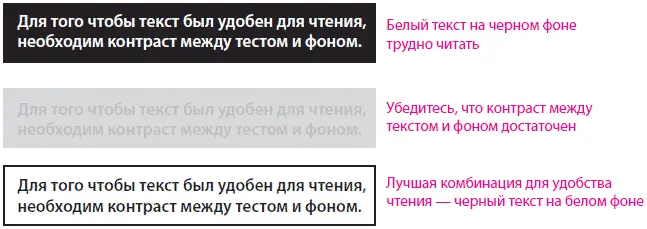 Рис 171 Черный текст на белом фоне наиболее прост для восприятия Выводы - фото 35