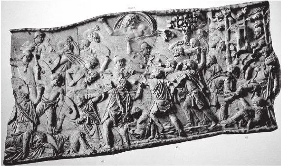 Рис 11 Битва античных римлян с даками Слева римляне справа даки - фото 11