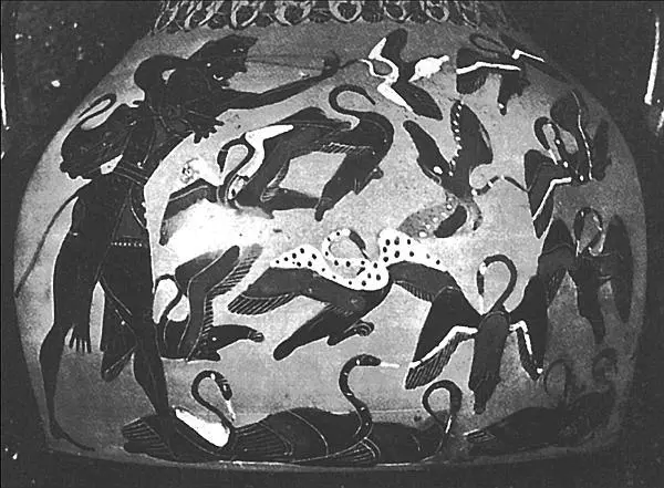 Рис 232 Геракл и Стимфалийские птицы Античная ваза Лондон Британский - фото 89