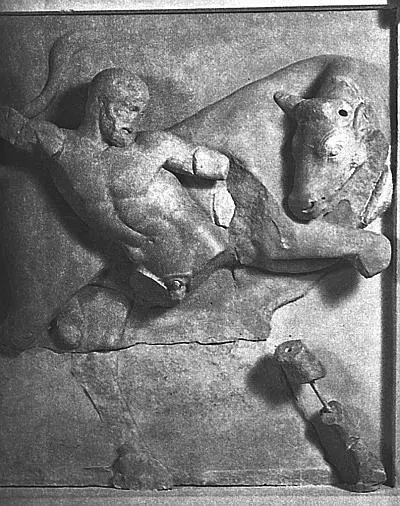 Рис 237 Геракл и Критский бык Метопа храма Зевса Олимпия музей Взято из - фото 94