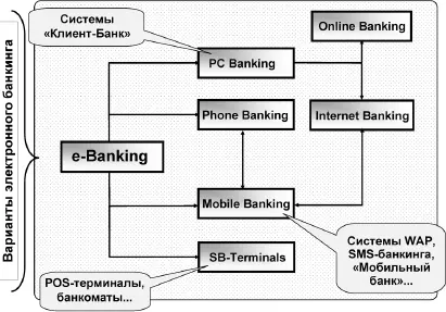 Рис 11Укрупненная классификация вариантов электронного банкинга На этой - фото 1