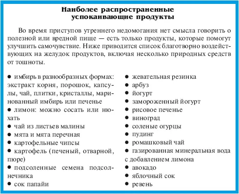 Наиболее распространенные успокаивающие продукты Во время приступов утреннего - фото 9