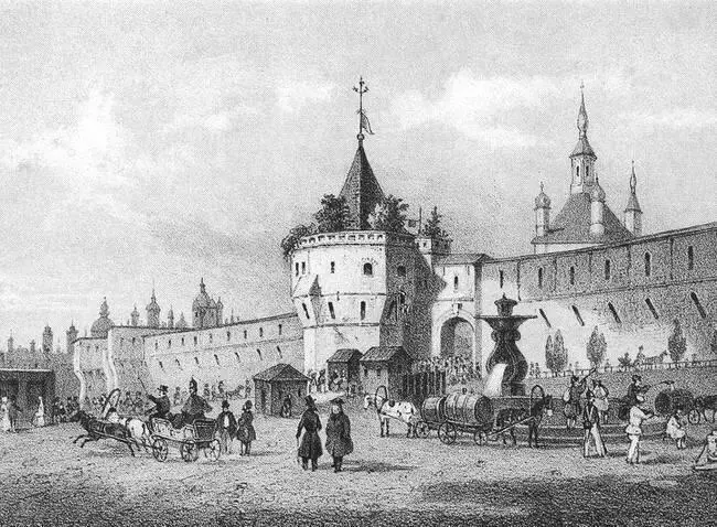 Варварские ворота Китайгорода Литография из собрания ЭВ ГотьеДюфайе - фото 36