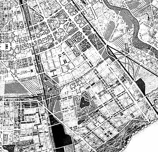 Фрагмент проекта планировки Ленинграда 1935 г В 1933 году разработан - фото 17