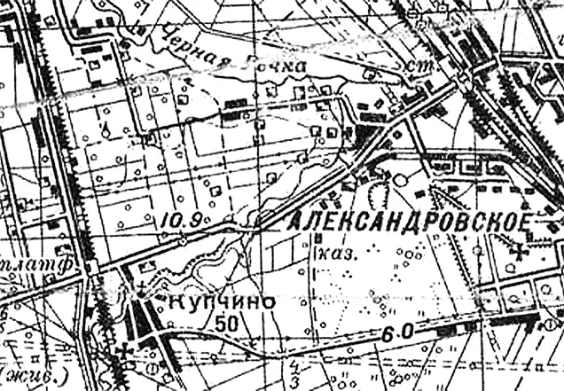 Фрагмент топографической карты 1939 г Купчино таким образом становилось - фото 18