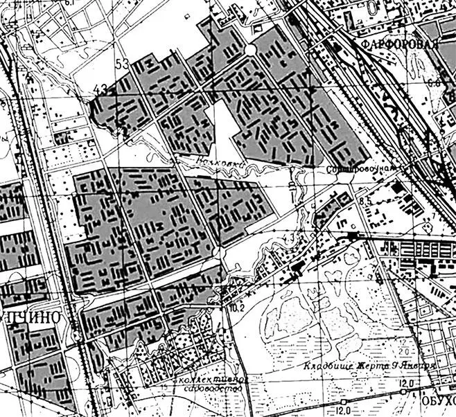 Фрагмент топографической карты 1969 г Топографическая карта 1969 года одна - фото 28