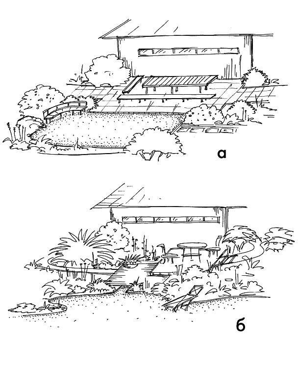 На рисунках показано решение одного и того же места отдыха но в одном случае - фото 2