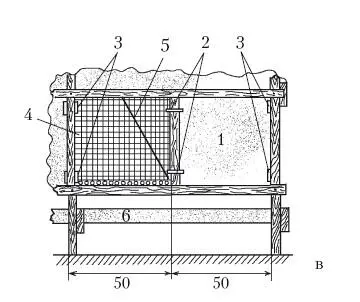 Рис 13 Многоярусный крольчатник а высота бруска у нижнего свеса крыши 180 - фото 47