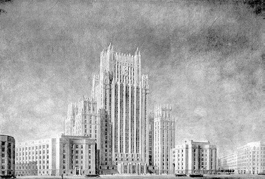 Первоначальный вариант 1949 г Осуществленный вариант с новым завершением - фото 14