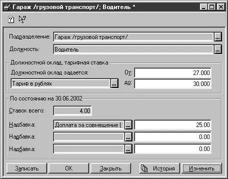 Рис 230 Диалоговое окно единицы штатного расписания Графики работы - фото 53