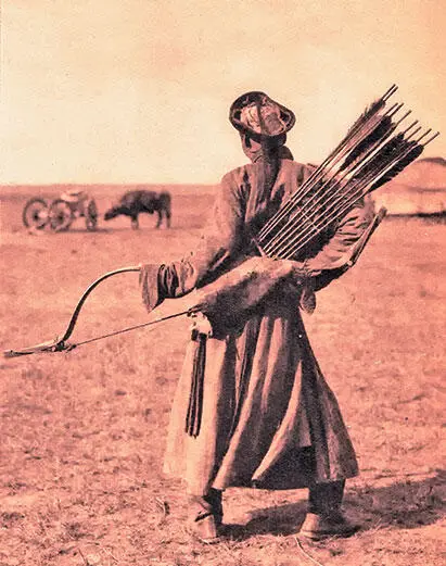 Монгольский лук Фотография сер ХХ в Передовые отряды даже очень большие - фото 17