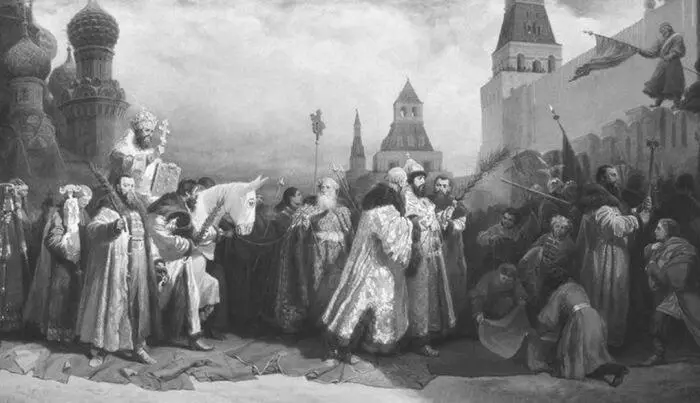 Вербное воскресенье в Москве при царе Алексее Михайловиче Шествие патриарха на - фото 10