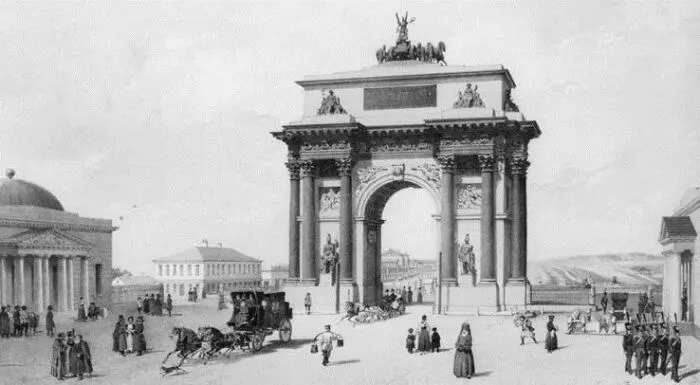 Триумфальные ворота у Тверской заставы Худ Ф Бенуа 18451850 гг - фото 25