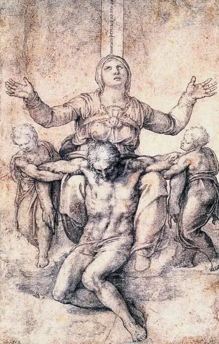 Микеланджело Буонарроти Пьета Рисунок для Виттории Колонны Ок 1546 г Музей - фото 24