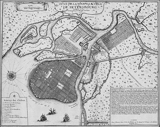 План Петербурга 1717 г Царь Петр Iосновал Петербург 1703 и сделал его - фото 24