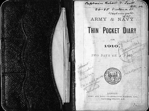 Дневник Скотта найденный спасательной партией в 1913 году на месте гибели - фото 2