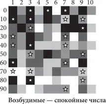 Теплокарты на которых простые числа отмечены звездочками 2 Длинный хвост - фото 17