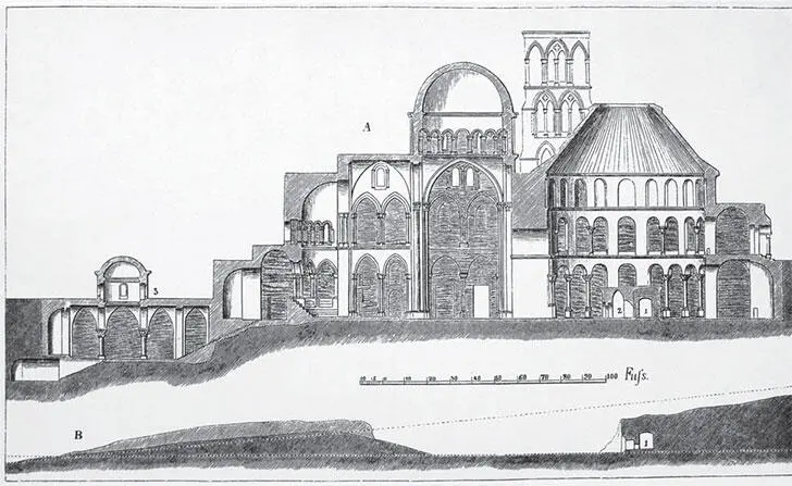 Разрез храма Воскресения в Иерусалиме 1805 г Вид верхнего яруса храма - фото 13