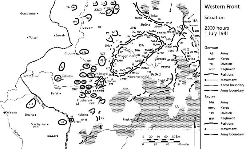 Диспозиция Группы армий Центр 1 июля 1941 г Источник David M Glantz Atlas - фото 5