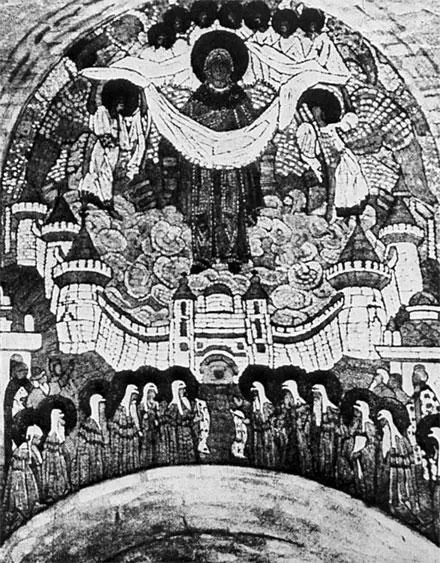 Покров Богоматери Выполненная В А Фроловым по эскизам Рериха мозаика в - фото 78
