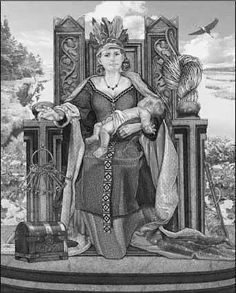 Картина изображающая королеву Асгарда Построенное Ланцем фон Либенфельсом - фото 18