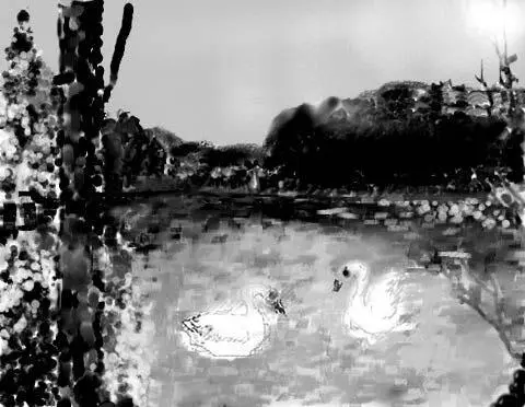 Рис 3 Лебеди Небо безоблачное яркоголубое восходит солнце Лебеди - фото 12