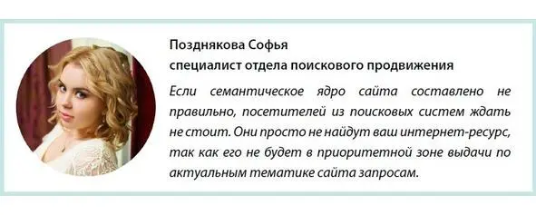 Если семантическое ядро сайта составлено неправильно посетителей из поисковых - фото 2