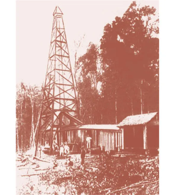 Нефтяная вышка на Суматре 1855 г принадлежавшая Роял Датч Голландец - фото 9