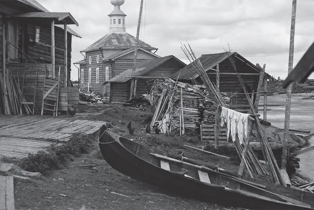 Рыбачий поселок Село Сорока Вид на церковь Зосимы и Савватия Карелия 1916 - фото 21