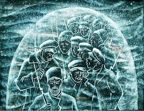 Заставка к телеспектаклю по поэме Двенадцать 1970 г Художник Герман - фото 6