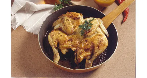 Take a chicken cut down the breast and rub with salt Put some clarified - фото 10