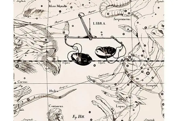 О62 Зодиакальное созвездие Весы LIBRA из Атласа Uranographia Яна Гевелия - фото 10