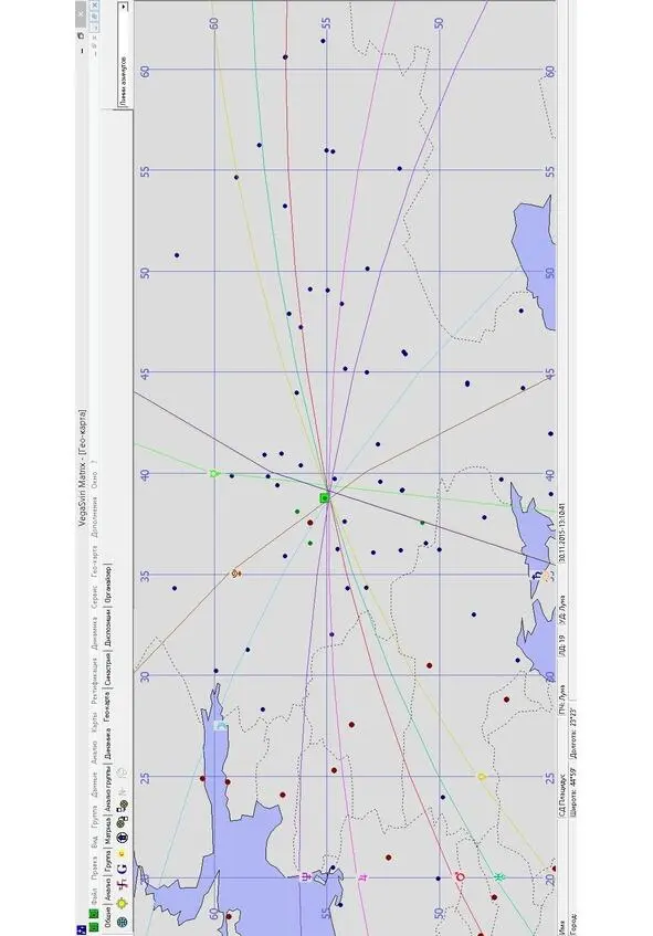 Рис 3 ЛПГ на территорию некоторого региона Земли Астрологическая программа - фото 3