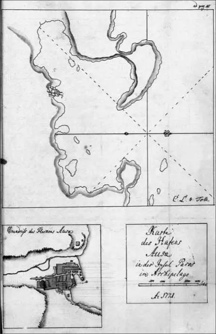Остров Парос Аузский залив и деревня Ауза 1771 г Очевидно что - фото 37