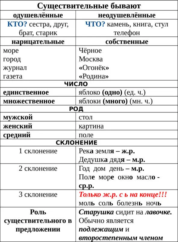 Значение имён существительных Основные группы существительных - фото 24