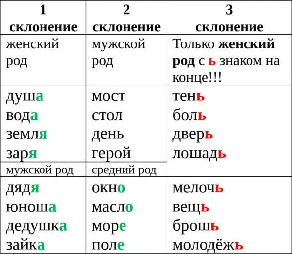 ТАБЛИЦА СКЛОНЕНИЙ АЛГОРИТМ РАССУЖДЕНИЯ 1 На дереве имя - фото 42