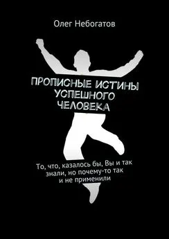 Олег Небогатов - Прописные истины успешного человека. То, что, казалось бы, Вы и так знали, но почему-то так и не применили