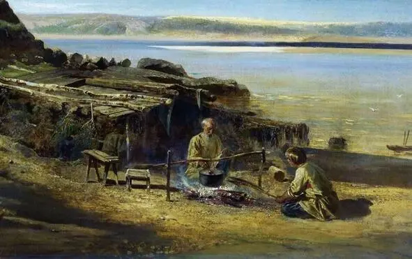 Саврасов А К Рыбаки на Волге фрагмент 1872 г Не нужны шампур с - фото 15