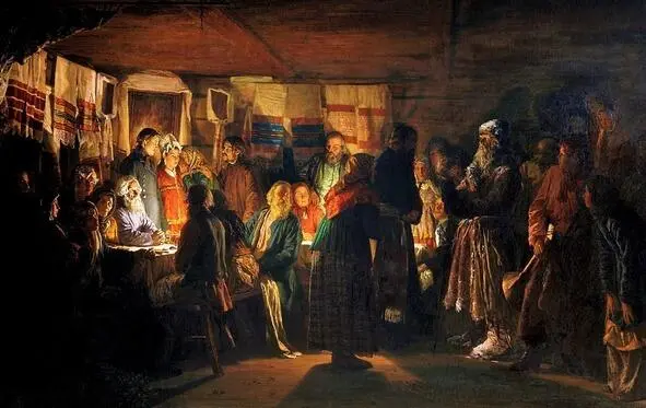 Максимов В М Приход колдуна на крестьянскую свадьбу фрагмент 1875 г - фото 17