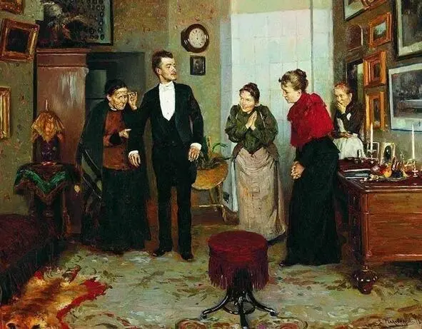 Маковский В Е Первый фрак фрагмент 1892 г Оголилась в поле травка От - фото 20