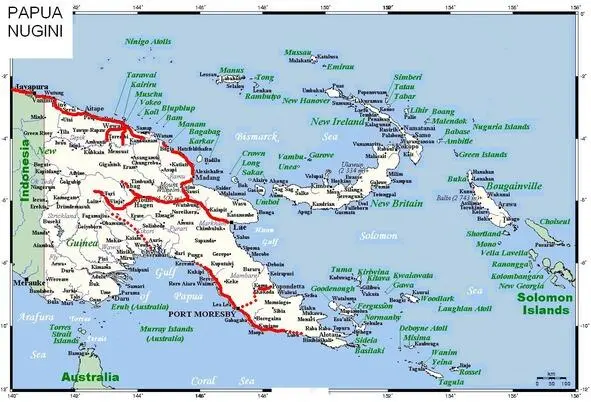 Схема дорог на восточной половине острова Крупнейшая страна Океании занимает - фото 11