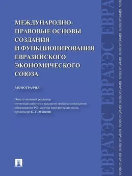 Коллектив авторов - Международно-правовые основы создания и функционирования Евразийского экономического союза