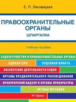 Е. Лиховицкая - Правоохранительные органы. Шпаргалка. Учебное пособие