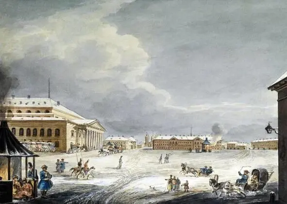 Театральная площадь в Санкт Петербурге 1820 г Художник К И Кольман Первым - фото 9
